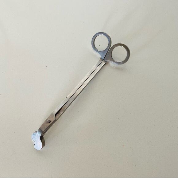 ANTHROPOLOGIE Stainless Steel Silver Grey Wick Trimmer Candle Care Scissors - Picture 5 of 7